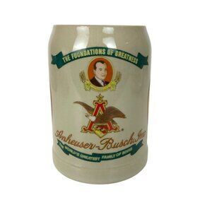 Vintage Anheuser-Busch Adolphus Busch III Collectible Beer Stein Mug 1989